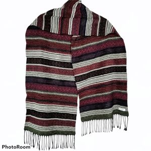 Corrieri ldo Made in Italy Multi-Color Fringed Scarf Womens